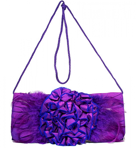Evening Bag -  Flower – Purple – BG-90674PU