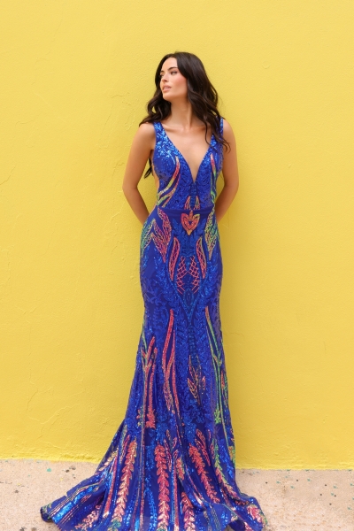 Prom / Evening Dress - Mermaid Sequin Glamour Gown  - CH-NAR1402