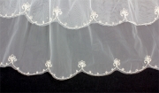Veil - Multi Layer - Clear Beaded Embroidery - 36" - VL-V0014
