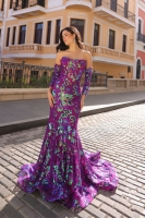 Prom / Evening Dress - Sequin Floral Elegance Evening Gown