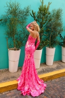 Prom / Evening Dress - Sequin Floral Elegance Evening Gown