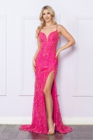 Prom / Evening Sparkly Sequin Gown - CH-NAD1355