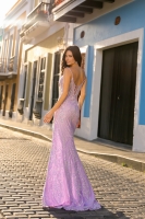 Prom / Evening Sequin Scoop Neck Gown - CH-NAD1465