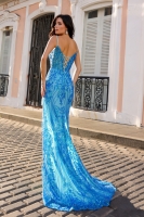 Prom / Evening Sequin Scoop Neck Gown - CH-NAD1465