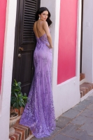 Prom / Evening Deep V-neck w/ Double Strap Back Gown - CH-NAE1273