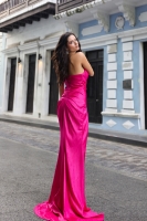 Prom / Evening Satin with Rhinestone Elegance Gown