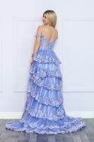 Prom / Sweetheart Tiered Lace Prom Dress - CH-NAR1299