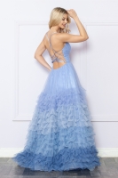 Prom / A-line Sleeveless Tulle Dresses with Side Slit