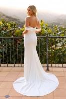 Wedding Dress - Satin Off-shoulder Dress - CH-NAJE1007