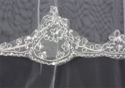 Veil - Multi Layer - Sequined lace embroidery - 36" - VL-V1058IV