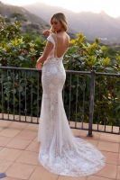 Wedding Dress - Plunging V-Neck Off-shoulder Lace Bridal Gowns - CH-NAJE995L