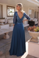 Mother of the Bride - Beaded Bodice with A-Line Gown - CH-NAMF100