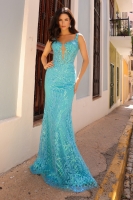 Prom / Evening Sequin Deep V-neckline Illusion Elegance Dress - CH-NAE1274
