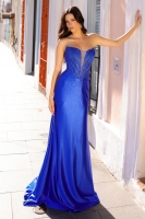 Prom / Evening Satin Rhinestone Deep V-neckline Elegance Dress - CH-NAE1290