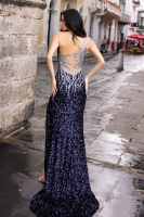Prom / Evening Asymmetric Neckline Sequin Elegance Dress - CH-NAE1280