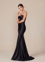 Prom / Evening Gown - Long Formal Satin Fitted Dress - CH-NAT1500