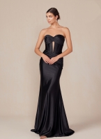 Prom / Evening Gown - Long Formal Satin Fitted Dress - CH-NAT1500