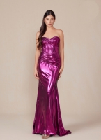 Prom / Evening Gown - Metallic Fitted Strapless - CH-NAT1499