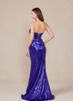 Prom / Evening Gown - Metallic Fitted Strapless - CH-NAT1499