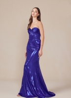 Prom / Evening Gown - Metallic Fitted Strapless - CH-NAT1499