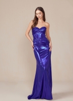 Prom / Evening Gown - Metallic Fitted Strapless - CH-NAT1499